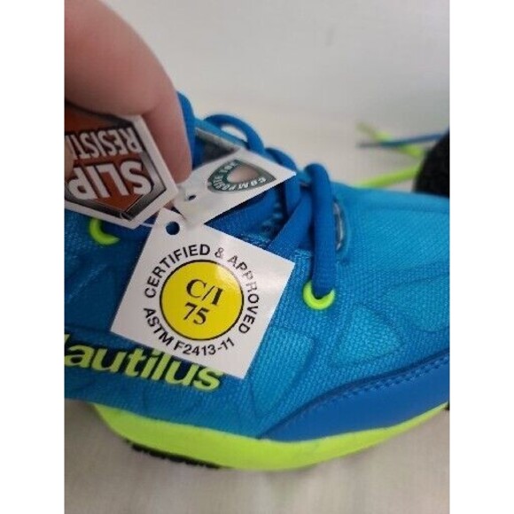 NIB Nautilus Safety Footwear - SZ 8W Blue/Green/Blue safety toe womans - Picture 11 of 12